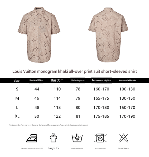 Louis Vuitton Monogram Short-Sleeved Shirt-  Beige