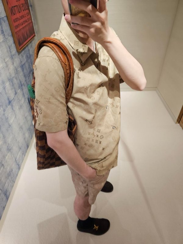 Louis Vuitton Monogram Short-Sleeved Shirt-  Beige