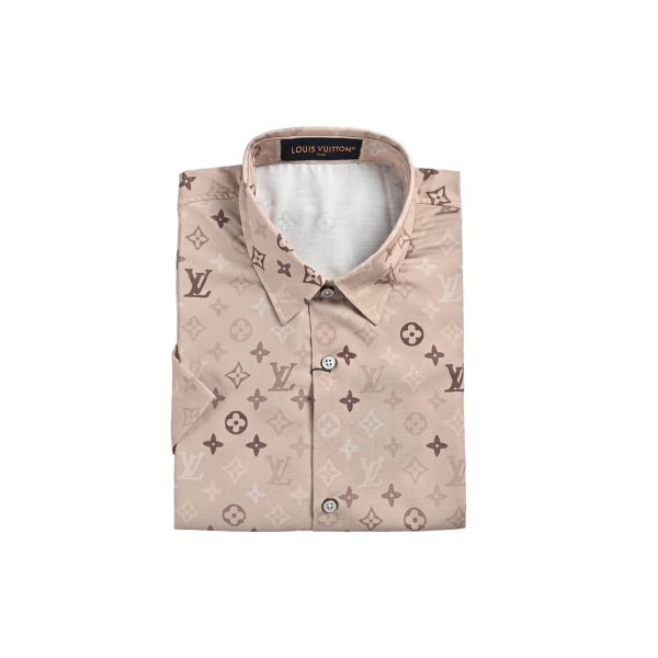 Louis Vuitton Monogram Short-Sleeved Shirt-  Beige
