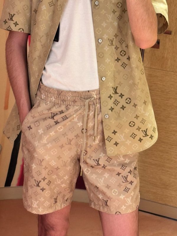 Louis Vuitton Monogram Swim Shorts-  Beige