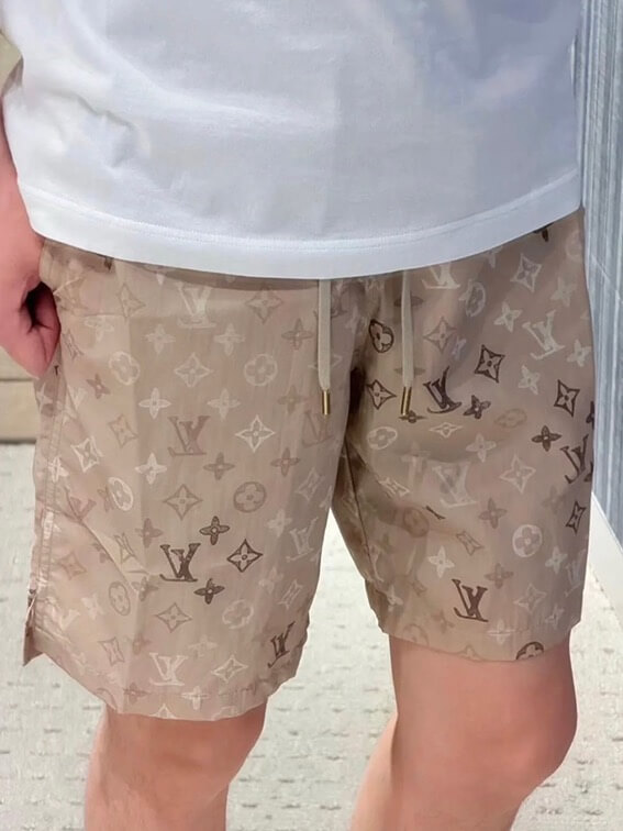 Louis Vuitton Monogram Swim Shorts-  Beige