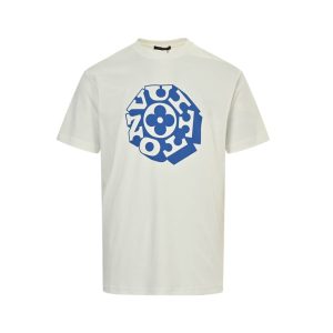 Louis Vuitton Printed Signature T-Shirt- Milky White