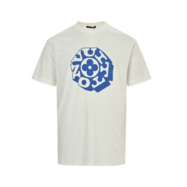 Louis Vuitton Printed Signature T-Shirt- Milky White (9) Louis Vuitton Printed Signature T-Shirt- Milky White