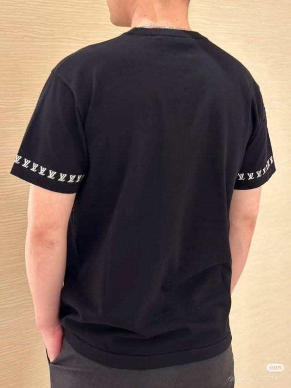 Louis Vuitton Short-Sleeved Cotton Crewneck- Black