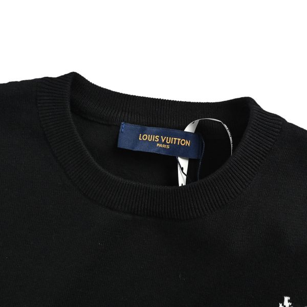 Louis Vuitton Short-Sleeved Cotton Crewneck- Black