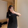 Louis Vuitton Short-Sleeved Cotton Crewneck- Black