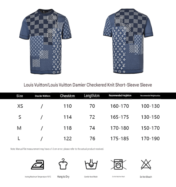 Louis Vuitton Short-Sleeved Knitted Crewneck- Indigo blue