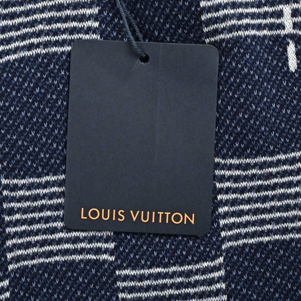 Louis Vuitton Short-Sleeved Knitted Crewneck- Indigo blue
