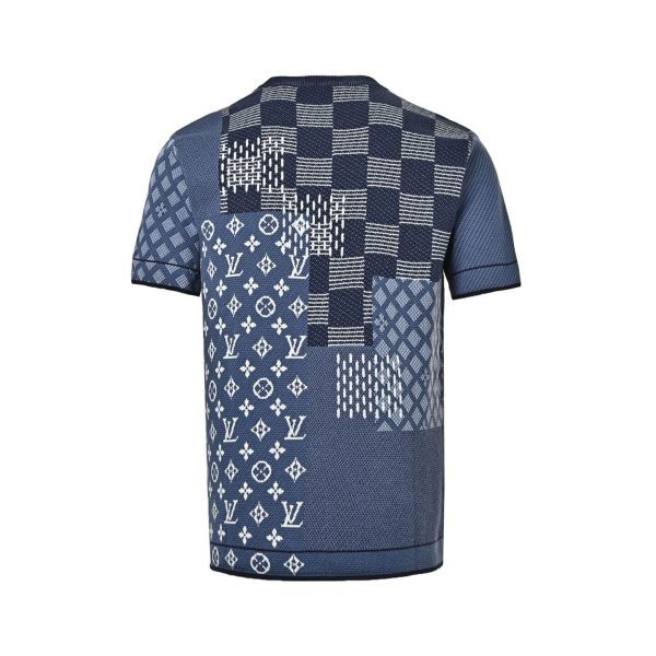 Louis Vuitton Short-Sleeved Knitted Crewneck- Indigo blue