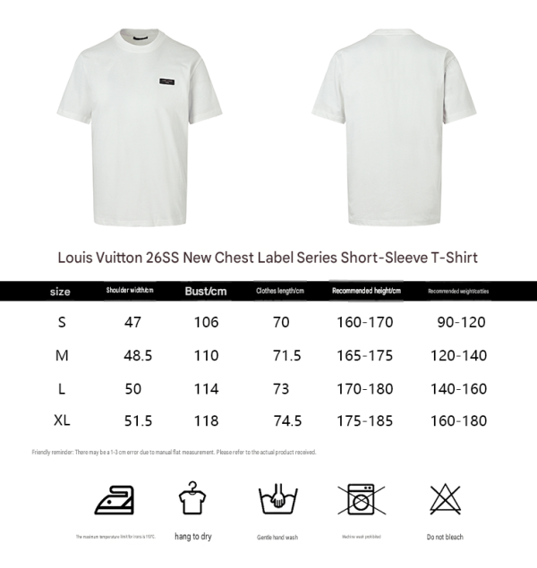 Louis Vuitton Slim Fit Signature T-Shirt- Milky White