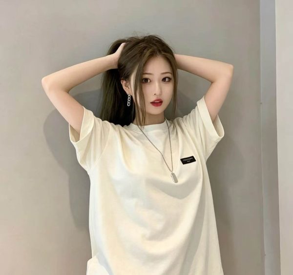 Louis Vuitton Slim Fit Signature T-Shirt- Milky White