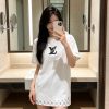 Louis Vuitton Stencil Monogram & Patch T-Shirt- White