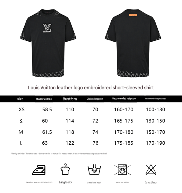 Louis Vuitton Stencil Monogram & Patch T-Shirt- Black