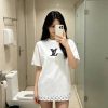 Louis Vuitton Stencil Monogram & Patch T-Shirt- White