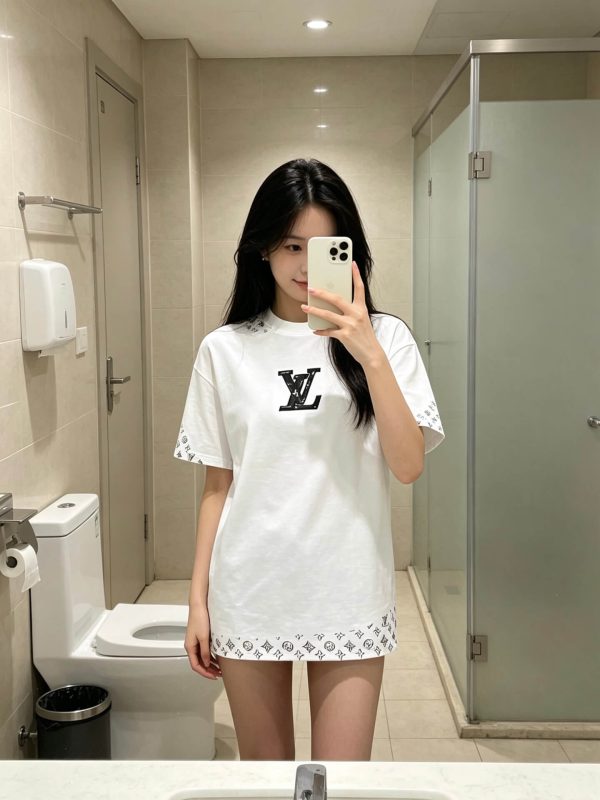 Louis Vuitton Stencil Monogram & Patch T-Shirt- White