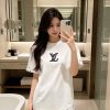 Louis Vuitton Stencil Monogram & Patch T-Shirt- White