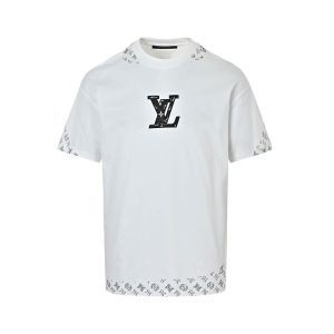 Louis Vuitton Stencil Monogram & Patch T-Shirt- White