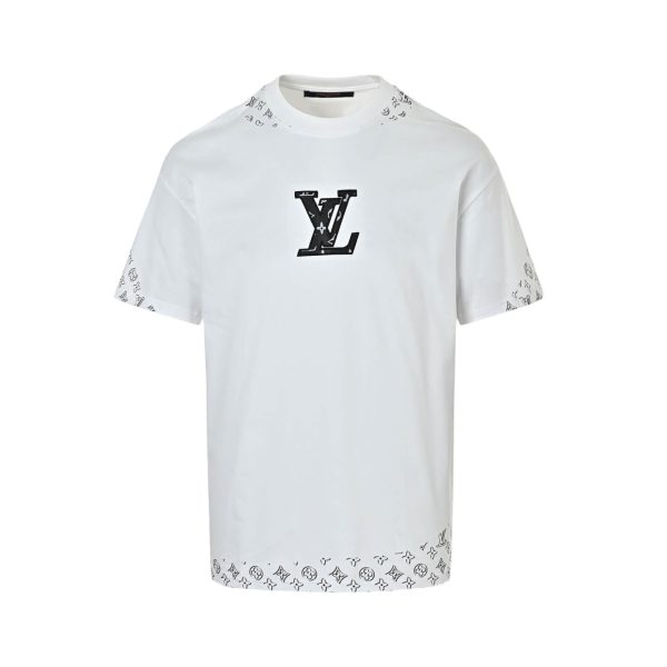 Louis Vuitton Stencil Monogram & Patch T-Shirt- White