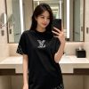 Louis Vuitton Stencil Monogram & Patch T-Shirt- Black