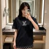 Louis Vuitton Stencil Monogram & Patch T-Shirt- Black
