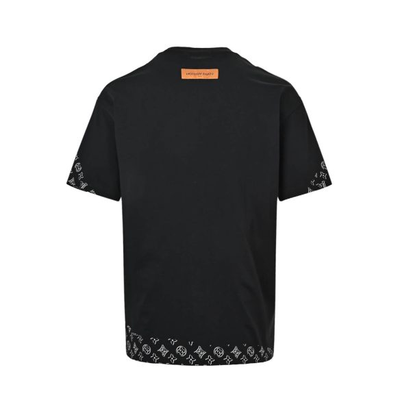 Louis Vuitton Stencil Monogram & Patch T-Shirt- Black