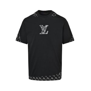 Louis Vuitton Stencil Monogram & Patch T-Shirt- Black