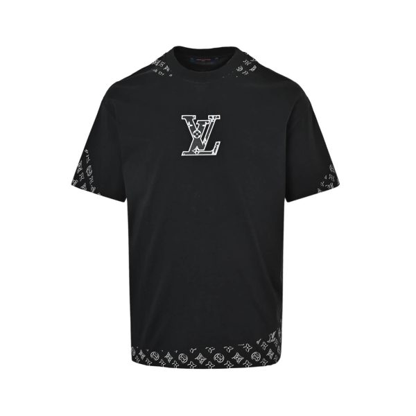 Louis Vuitton Stencil Monogram & Patch T-Shirt- Black