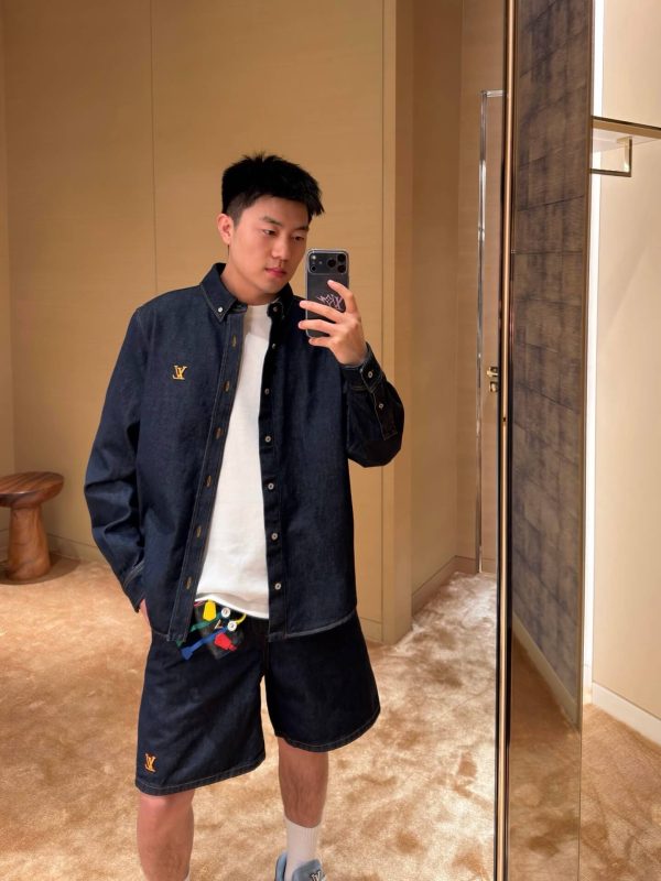 Louis Vuitton Tailored Denim Shorts- Luxury Blue