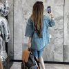Louis Vuitton short-sleeved denim workwear shirt- blue (2) Louis Vuitton short-sleeved denim workwear shirt- blue