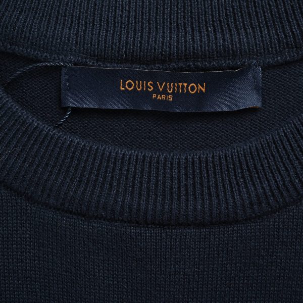 Louis Vuitton x Nigo Intarsia Jacquard Heart Crewneck-  Navy Blue