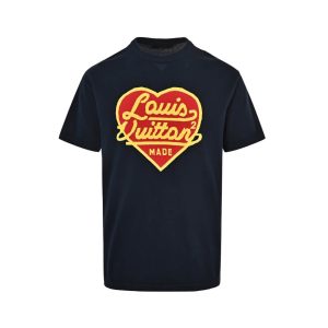 Louis Vuitton x Nigo Intarsia Jacquard Heart Crewneck-  Navy Blue