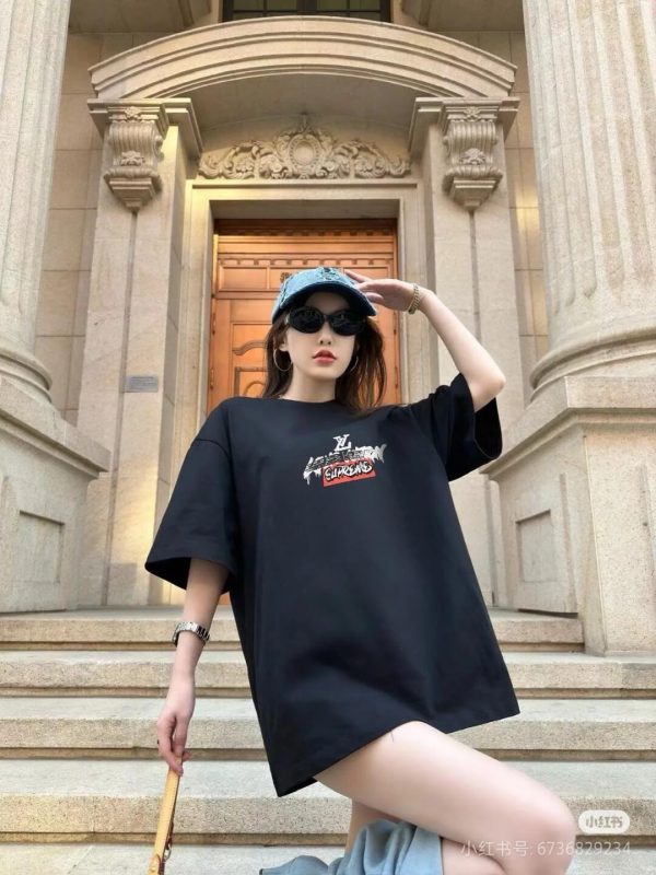 Louis Vuitton x Supreme Graffiti Box Logo T-Shirt- Black