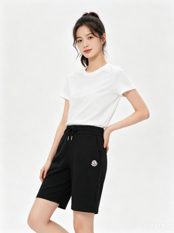 Moncler Cotton Terry-Cloth / Towel Shorts- Black