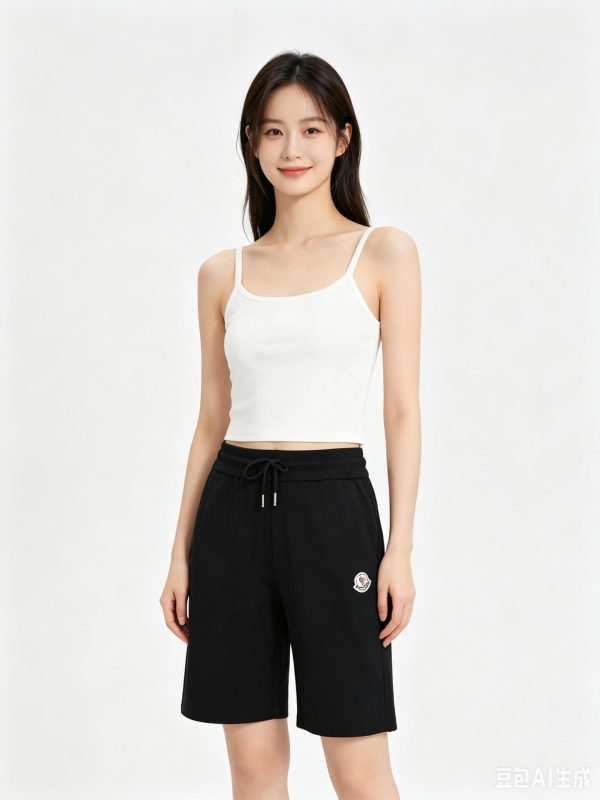 Moncler Cotton Terry-Cloth / Towel Shorts- Black
