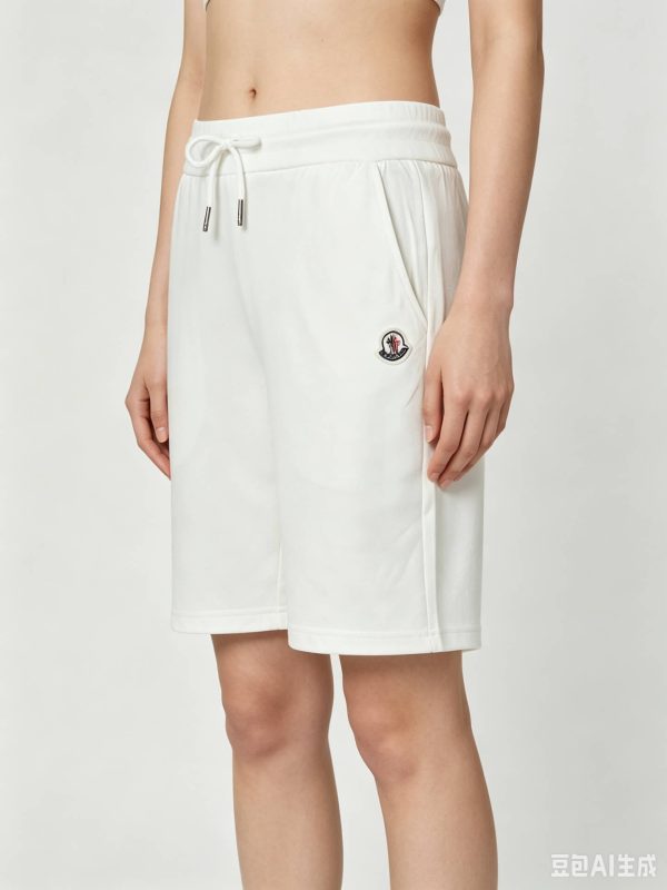 Moncler Cotton Terry-Cloth / Towel Shorts- White