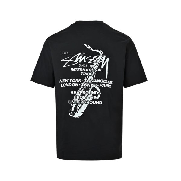 Stüssy Beat Sounds Pigment Dyed Tee- Black (6) Stüssy Beat Sounds Pigment Dyed Tee- Black