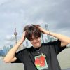 Stüssy Strawberry Tee Print Short-Sleeve- Black