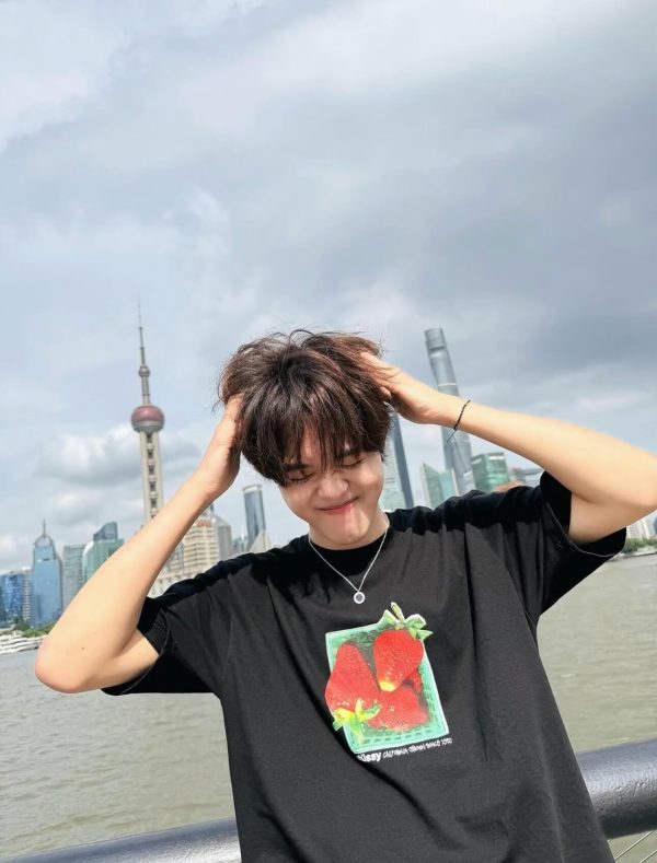 Stüssy Strawberry Tee Print Short-Sleeve- Black