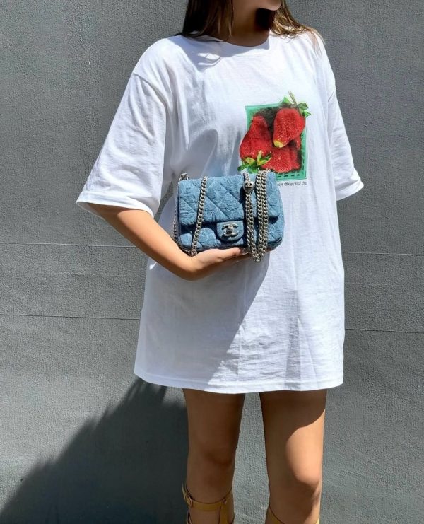 Stüssy Strawberry Tee Print Short-Sleeve- White