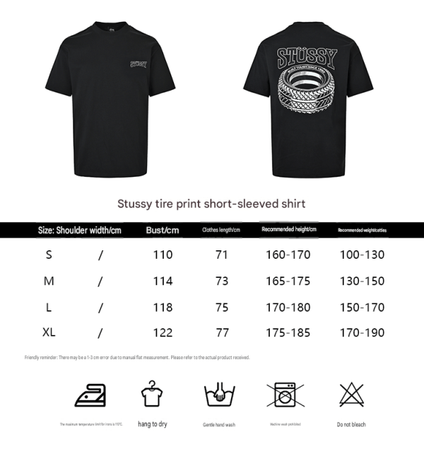 Stüssy Tough Tread Tee- White (1) Stüssy Tough Tread Tee- Black
