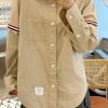 Thom Browne RWB Armband Shirt Jacket-  Beige