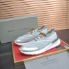 Brunello Cucinelli Knit Runners Men's Grey Suede Sneaker