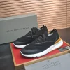 Brunello Cucinelli Knit Runners Men's Black Suede