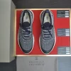 Brunello Cucinelli Navy Knit Sneaker with High-Gloss Suede