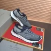 Brunello Cucinelli Navy Knit Sneaker with High-Gloss Suede