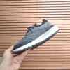 Brunello Cucinelli Navy Knit Sneaker with High-Gloss Suede