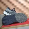 Brunello Cucinelli Navy Knit Sneaker with High-Gloss Suede