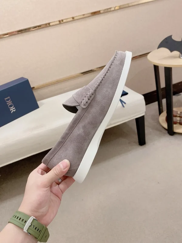 Dior Granville Gray Suede Loafers - Artful Design