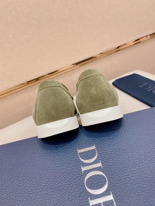 Dior Men's Olive Suede Penny Loafer - Artistic Design