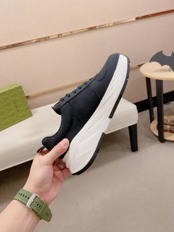 Gucci G75 Men's Black Suede Sneaker - Suede & Lambskin